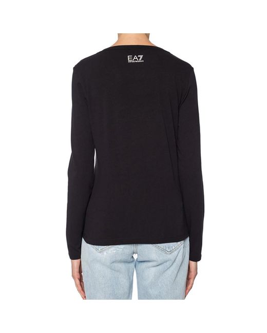 EA7 Black Crystal Set Long-Sleeved T-Shirt