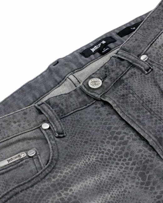 Just Cavalli Gray Straight Jeans for men
