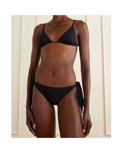 Brunello Cucinelli Black Self-Tie Bikini Bottom