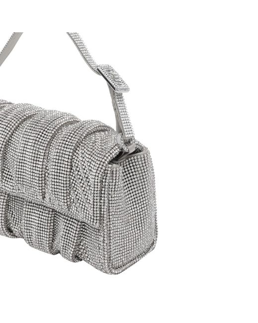 Benedetta Bruzziches Gray Flap Shoulder Bag