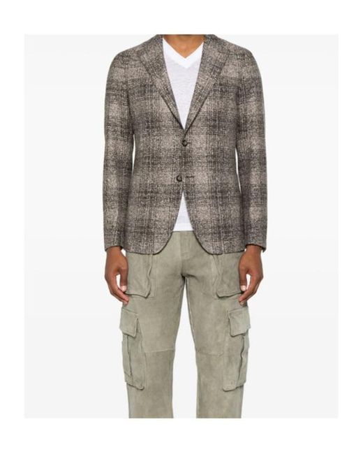 Tagliatore Gray Long Sleeve Blazer for men