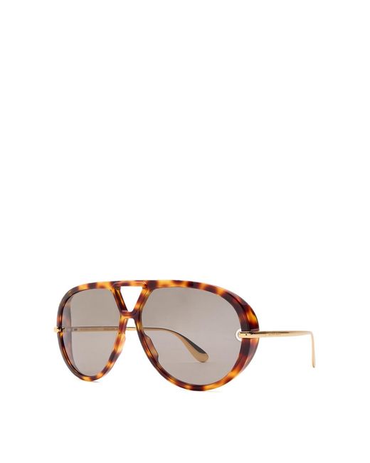 Bottega Veneta Pink Aviator-Style Sunglasses
