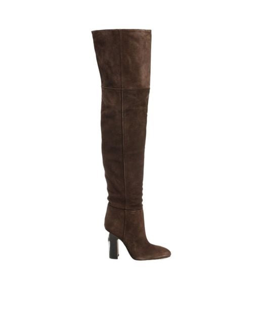 Paris Texas Brown Lavinia Over The Knee Boots