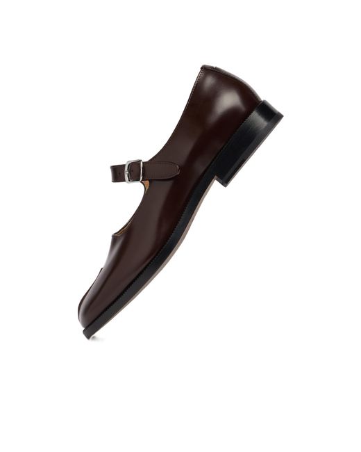 Maison Margiela Brown Tabi Mary Jane Flat Shoes