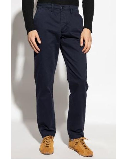 Officine Generale Blue Officine Générale Straight-Leg Chino Pants for men