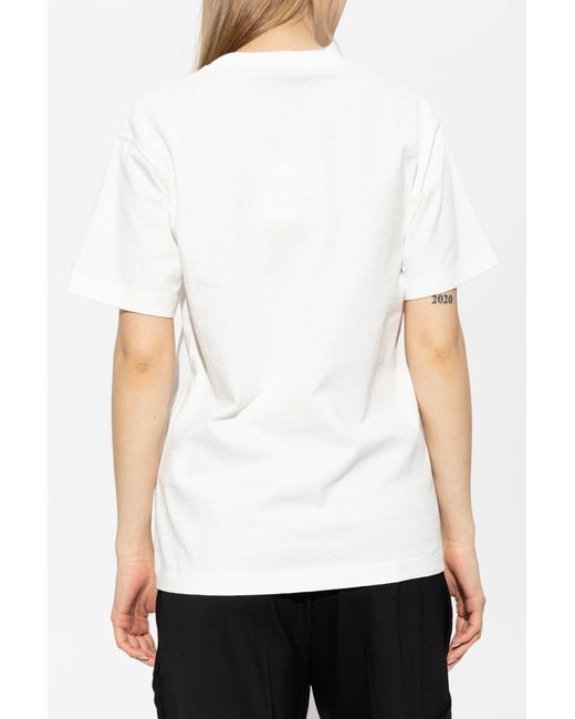 Ambush White Logo Printed Crewneck T-Shirt