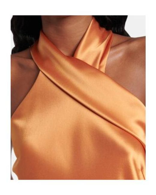 Galvan Orange Pandora Minidress