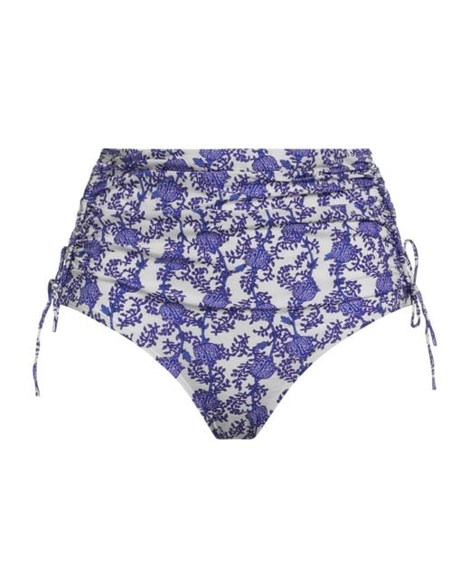 Isabel Marant Blue Floral Print Bikini Bottoms