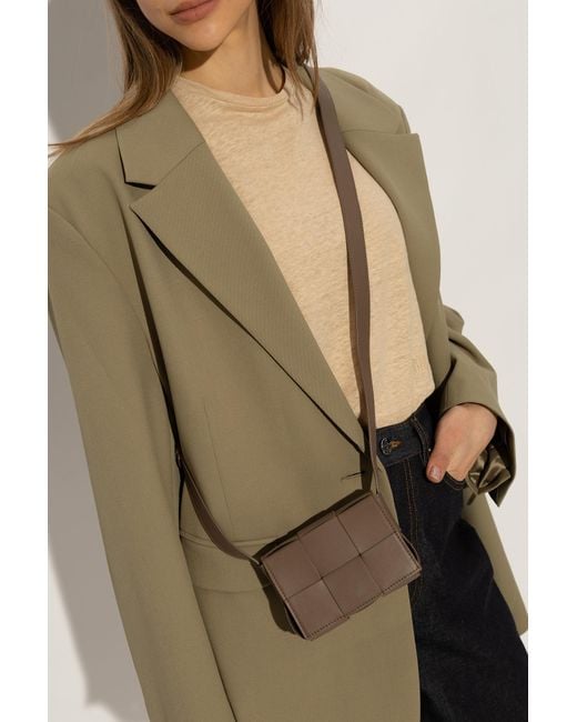 Bottega Veneta Brown Mini Cassette Shoulder Bag