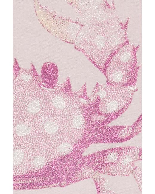 Ganni Pink Crab Graphic T-Shirt