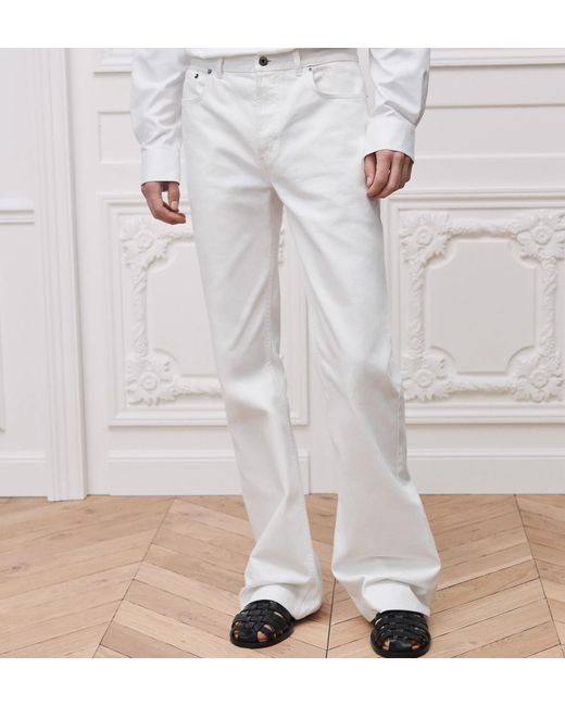 Dior White Bootcut Jeans for men