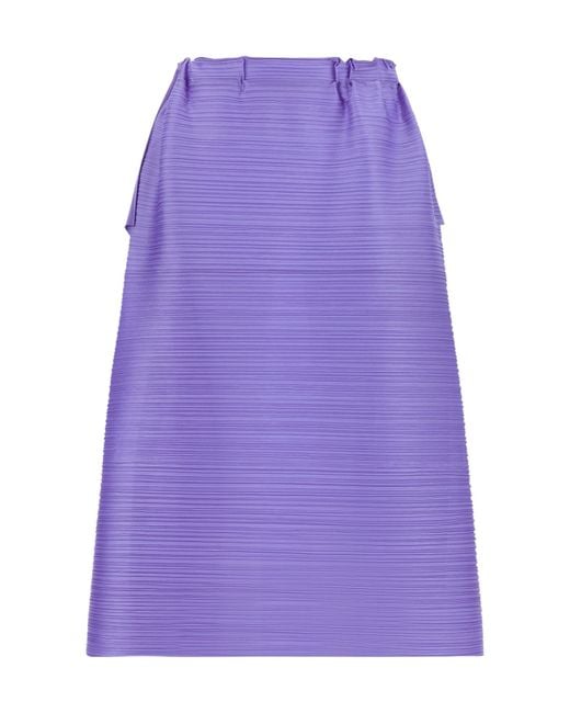 Pleats Please Issey Miyake Purple Pleated Skirt