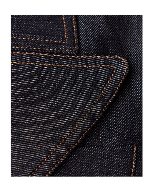 Adam Lippes Black Belted Double-Breasted Denim Jacket
