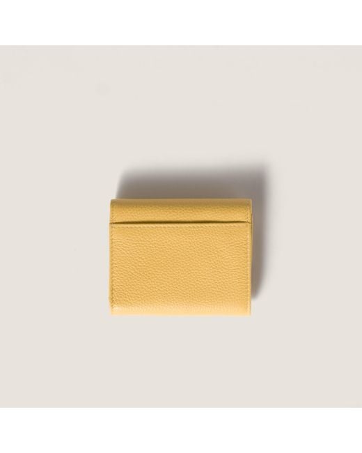 Miu Miu Natural Small Leather Wallet