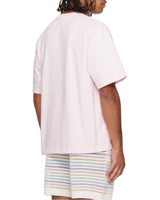 Casablanca Pink Casa Racing Oversized Short Sleeve T-Shirt for men