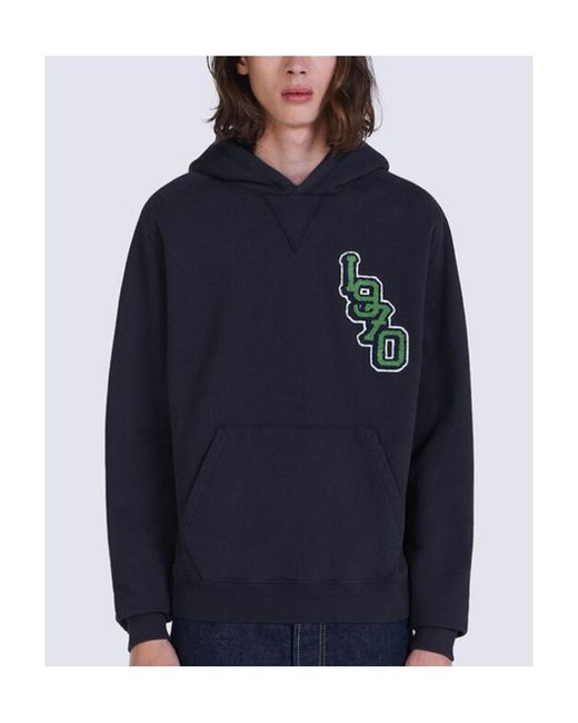 KENZO Blue Logo Tiger Patch Hoodie for men
