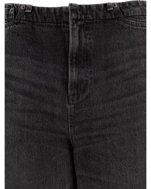 Maison Mihara Yasuhiro Black Easy Waist Wide-Leg Jeans for men