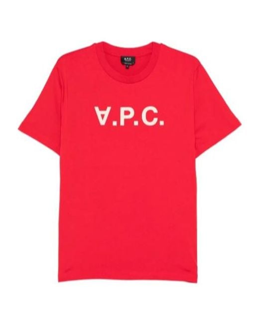 A.P.C. Red Standard Grand Vpc T-Shirt for men