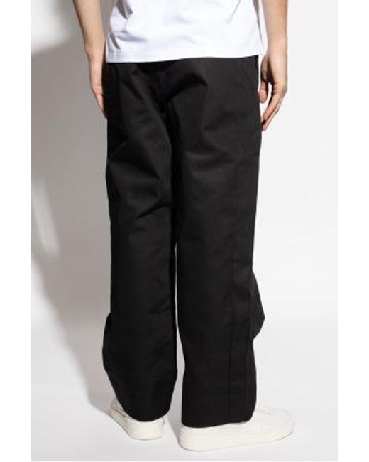 Jacquemus Black Straight Leg Trousers for men
