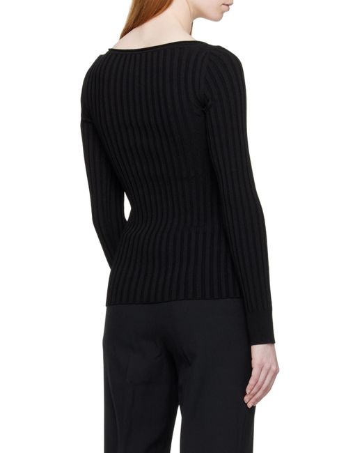 Stella McCartney Black Detailed Rib Knit Top