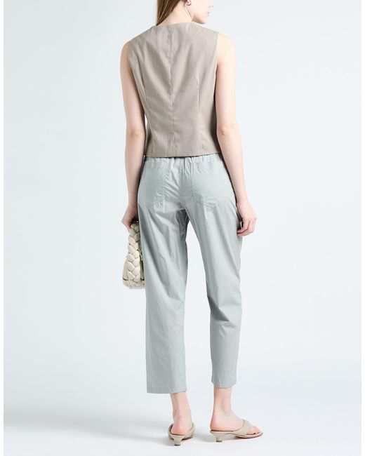 Brunello Cucinelli Gray Solid Color Tapered Trousers