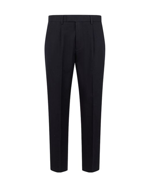 Zegna Blue Casual Pants With Belt Loops for men