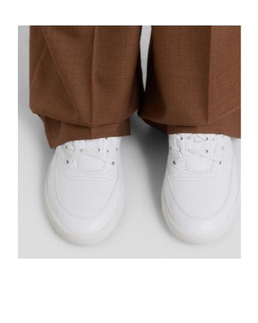 Gabriela Hearst White Ohio Leather Slip-On Sneakers