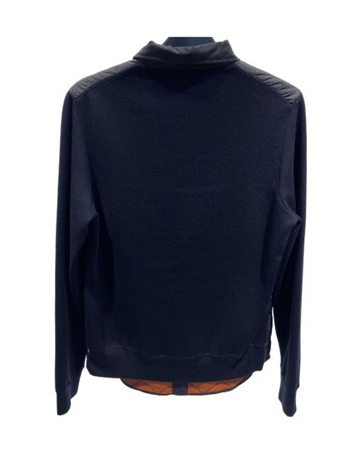 Ferragamo Blue Long-Sleeved Down Jacket for men