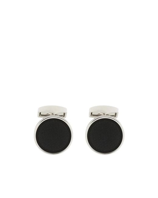 Tateossian Black Tablet Ice Cufflinks for men