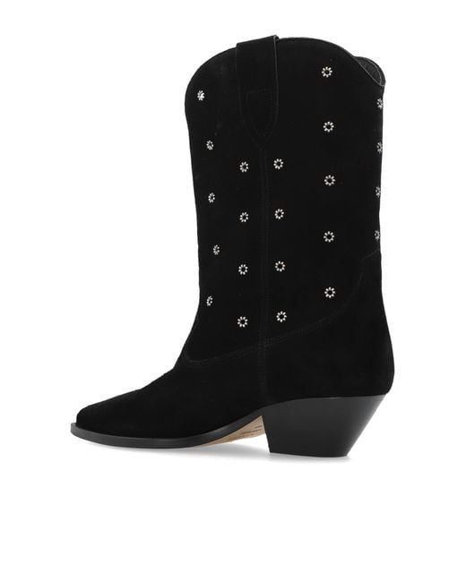 Isabel Marant Black Block-Heel Ankle Boots