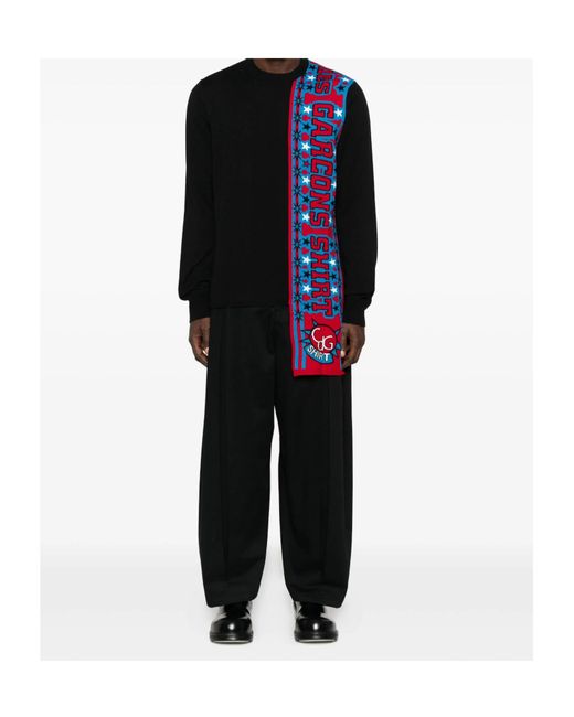Comme des Garçons Blue Soccer Scarf Sweater for men