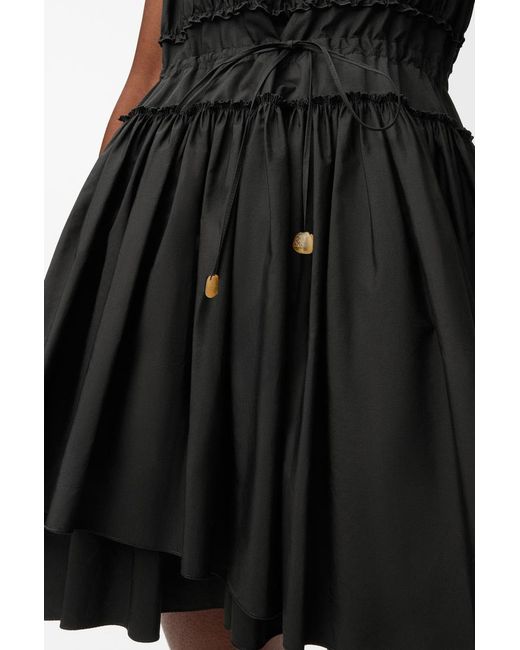 Loewe Black Drawstring Mini Dress