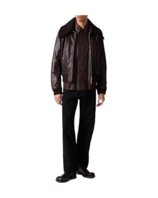 Our Legacy Black Nordic-Style Leather Jacket for men