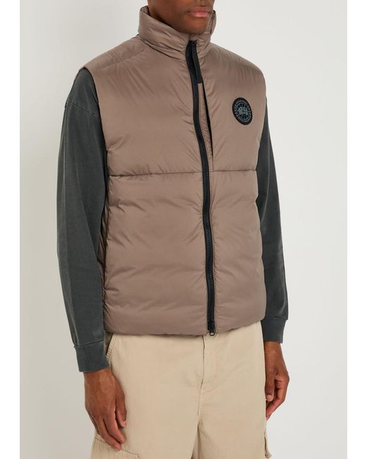 Canada Goose Brown Lodge Quilted Matte-Shell Gilet for men