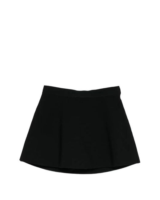 Cult Gaia Black Amoret Buckle-Detail Skorts