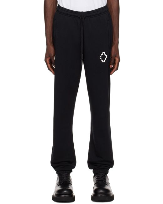 Marcelo Burlon Black County Of Milan Tempera Cross Sweatpants for men