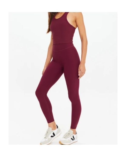 The Upside Red Peached High-Rise Leggings