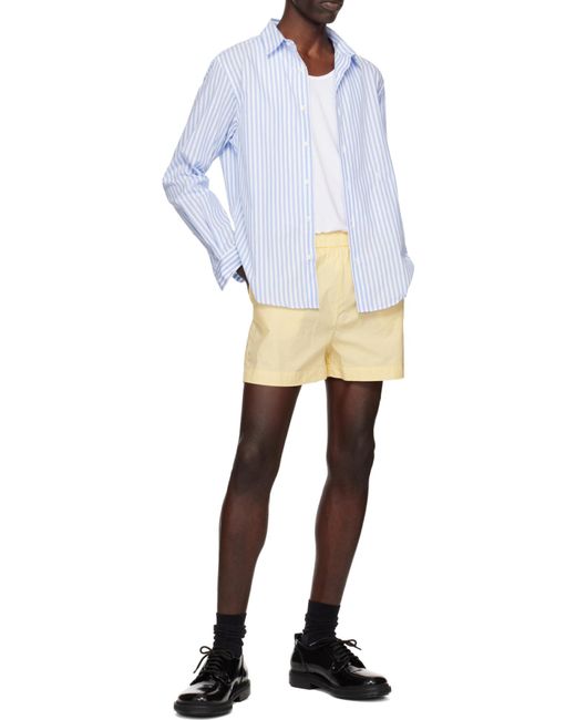 Sporty & Rich Black Src Elasticated-Waist Cotton Shorts for men
