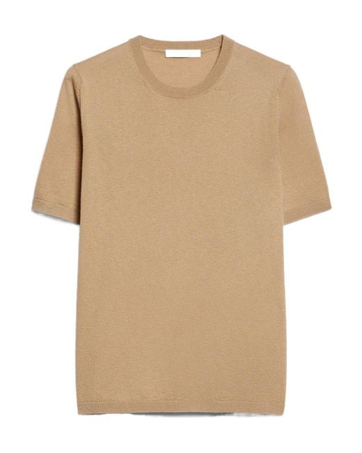 Max Mara Natural Warren Crewneck Knitted Top
