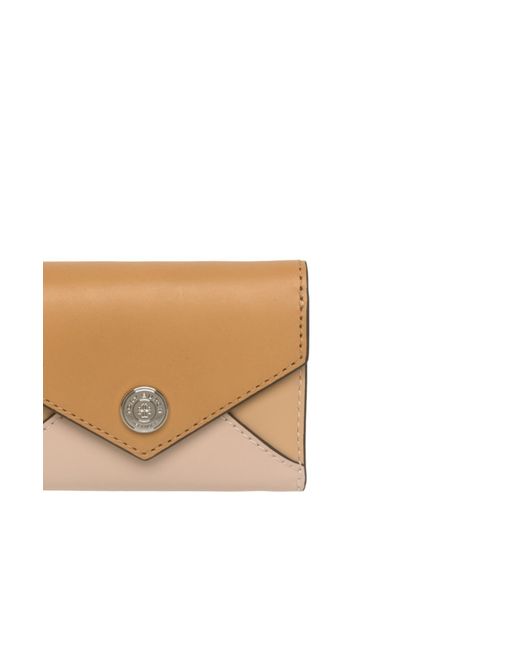 Tory Burch White Small Envelope Leather Wallet