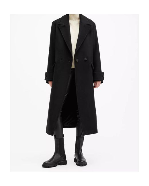 AllSaints Black Long-Sleeved Coat