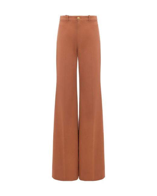 Chloé Brown Chloé High-Waisted Flared Tailored Trousers