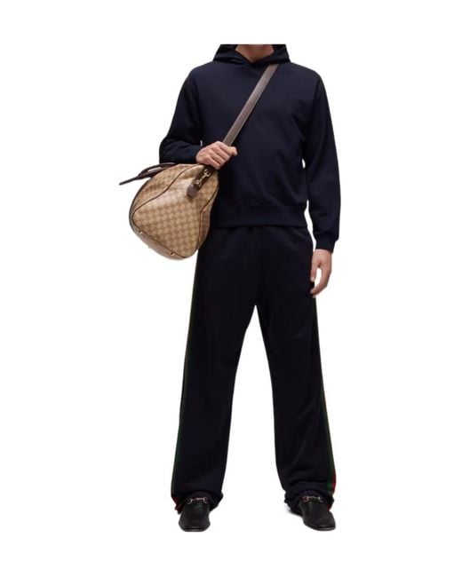 Gucci Blue Cotton Jersey Sweatshirt for men