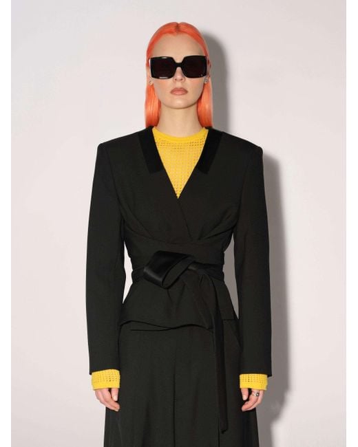 Ambush Black Waist Tie Blazer