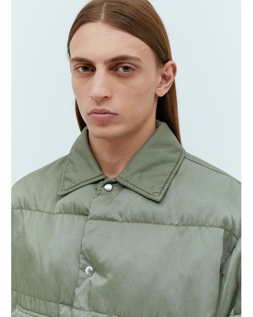 OAMC Green Quilted Snap-Fastening Jacket for men