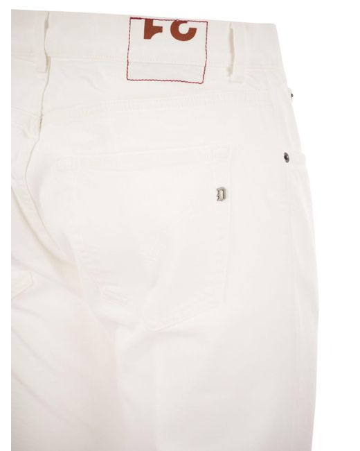 Dondup White Dian Carrot Fit Jeans for men