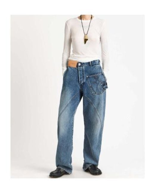 J.W. Anderson White Jw Anderson Long Sleeve Crew Neckline Top