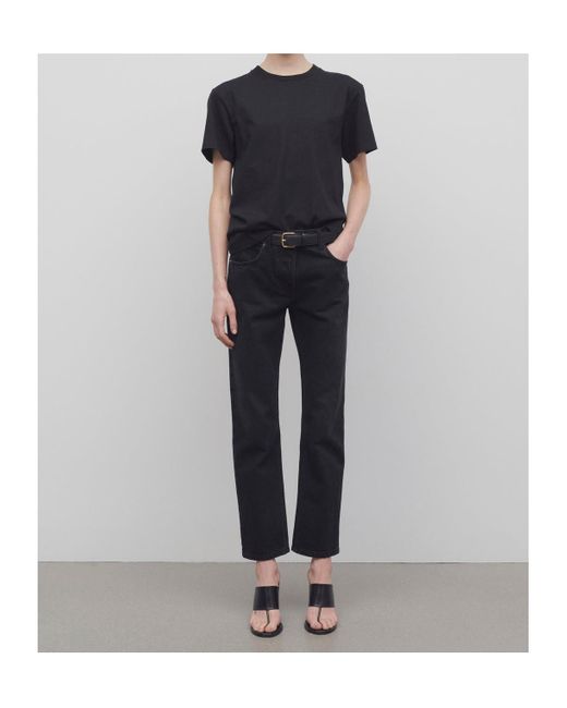 The Row Black Riaco Straight-Leg Jeans