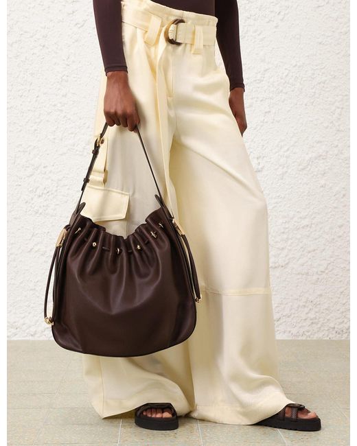 Zimmermann Brown Halcyon Large Bucket Bag