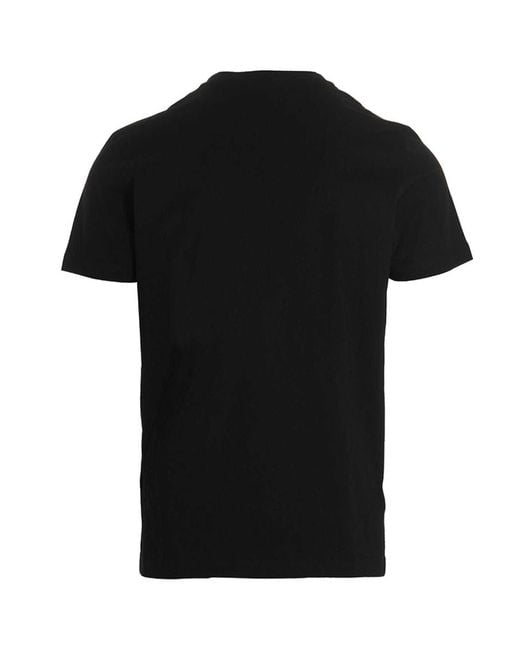 DIESEL Black T-Diegor-D Logo-Patch Crewneck T-Shirt for men